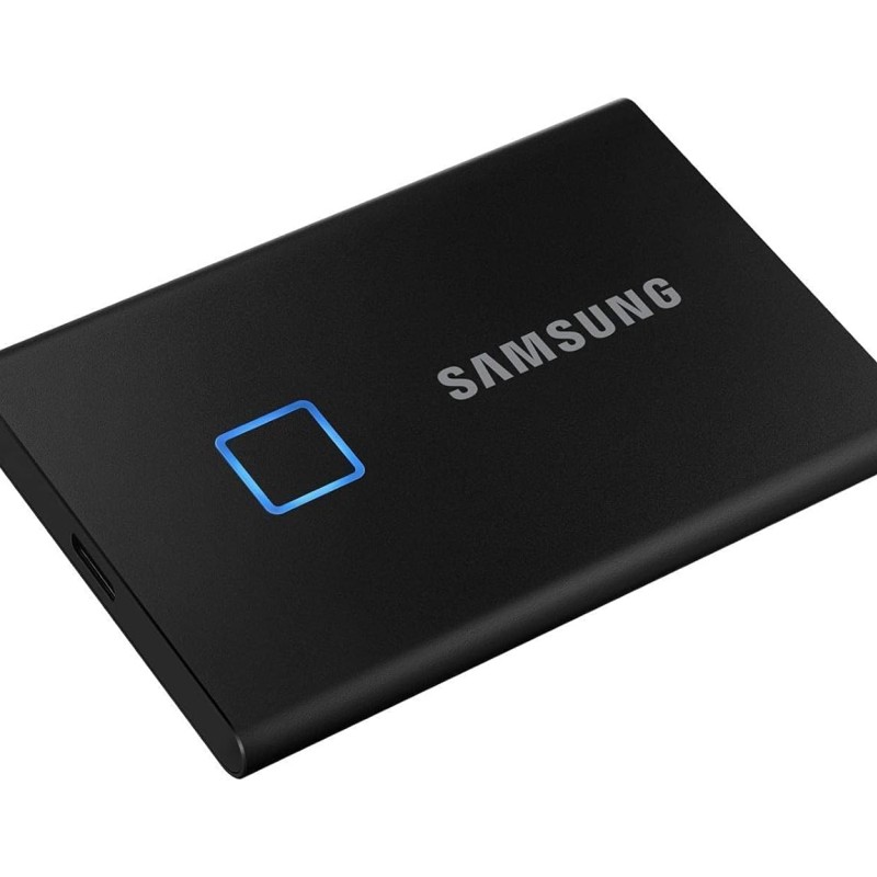Samsung T7 Touch 2TB Up to 1,050MB/s USB 3.2 Gen 2 (10Gbps, Type-C) External Solid State Drive (Portable SSD) Black (MU-PC2T0K) Samsung T7 Touch 2TB Up to 1,050MB/s USB 3.2 Gen 2 (10Gbps, Type-C) External Solid State Drive (Portable SSD) Black (MU-PC2T0K)