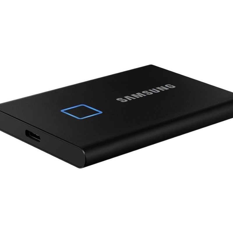 Samsung T7 Touch 2TB Up to 1,050MB/s USB 3.2 Gen 2 (10Gbps, Type-C) External Solid State Drive (Portable SSD) Black (MU-PC2T0K) Samsung T7 Touch 2TB Up to 1,050MB/s USB 3.2 Gen 2 (10Gbps, Type-C) External Solid State Drive (Portable SSD) Black (MU-PC2T0K)