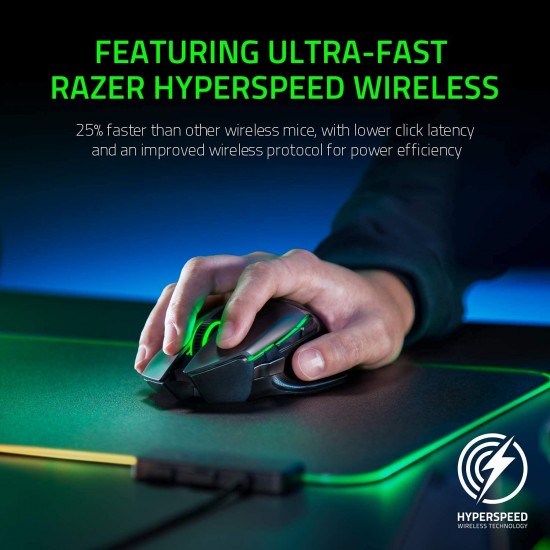 Razer Basilisk Ultimate Wireless Gaming Mouse with Charging Dock | 11 Programmable Buttons