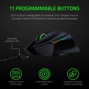 Razer Basilisk Ultimate Wireless Gaming Mouse with Charging Dock | 11 Programmable Buttons Razer Basilisk Ultimate Wireless Gaming Mouse with Charging Dock | 11 Programmable Buttons