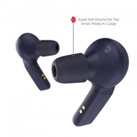 Wings Troopers in-Ear True Wireless Bluetooth Earbuds (TWS) - (Navy Blue)