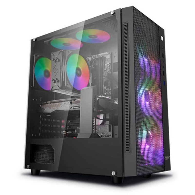 DEEPCOOL MATREXX 55 MESH ADD-RGB 4F Mid-Tower Tempered Glass, Alloy Steel Gaming Cabinet/Computer Case with 4 ARGB Fans Pre-Install, Support Mini-ITX/Micro-ATX/ATX/E-ATX (RGB) DEEPCOOL MATREXX 55 MESH ADD-RGB 4F Mid-Tower Tempered Glass, Alloy Steel Gaming Cabinet/Computer Case with 4 ARGB Fans Pre-Install, Support Mini-ITX/Micro-ATX/ATX/E-ATX (RGB)