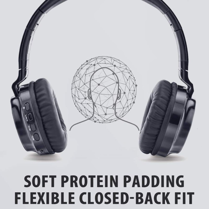 Zinq Technologies Erupt ZQHP-4155 Bluetooth Wireless On Ear Headphones with mic Mate Black Zinq Technologies Erupt ZQHP-4155 Bluetooth Wireless On Ear Headphones with mic Mate Black