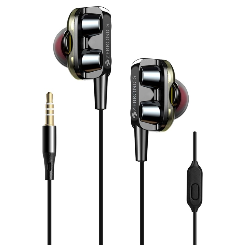 ZEBRONICS Zeb-Magic Wired in Ear Earphone with Mic (Black) ZEBRONICS Zeb-Magic Wired in Ear Earphone with Mic (Black)