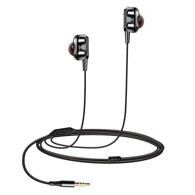 ZEBRONICS Zeb-Magic Wired in Ear Earphone with Mic (Black) ZEBRONICS Zeb-Magic Wired in Ear Earphone with Mic (Black)