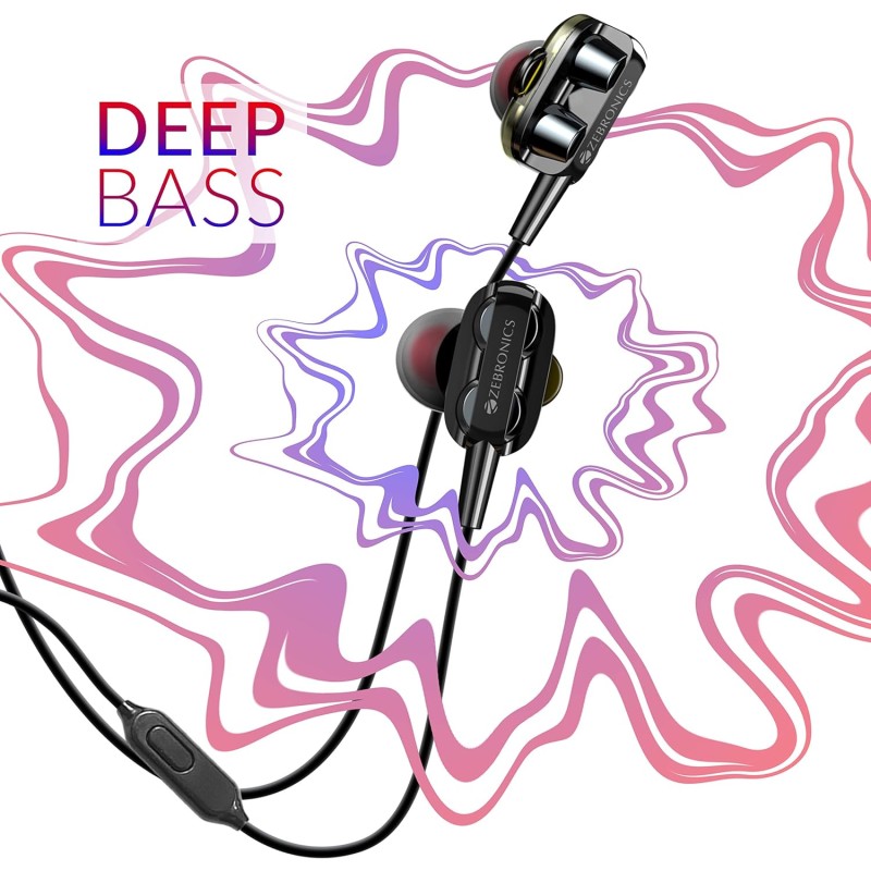 ZEBRONICS Zeb-Magic Wired in Ear Earphone with Mic (Black) ZEBRONICS Zeb-Magic Wired in Ear Earphone with Mic (Black)