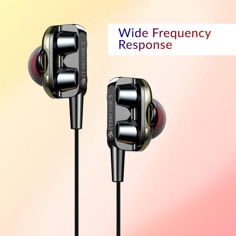 ZEBRONICS Zeb-Magic Wired in Ear Earphone with Mic (Black) ZEBRONICS Zeb-Magic Wired in Ear Earphone with Mic (Black)