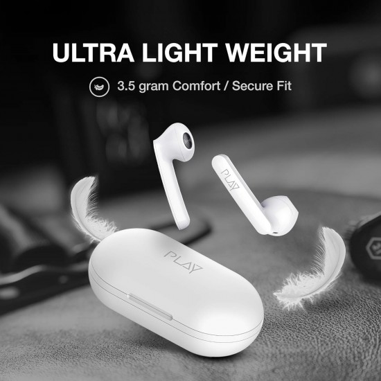 World of Play PLAYGO T44 Ultralight Wireless Earbuds - (White)