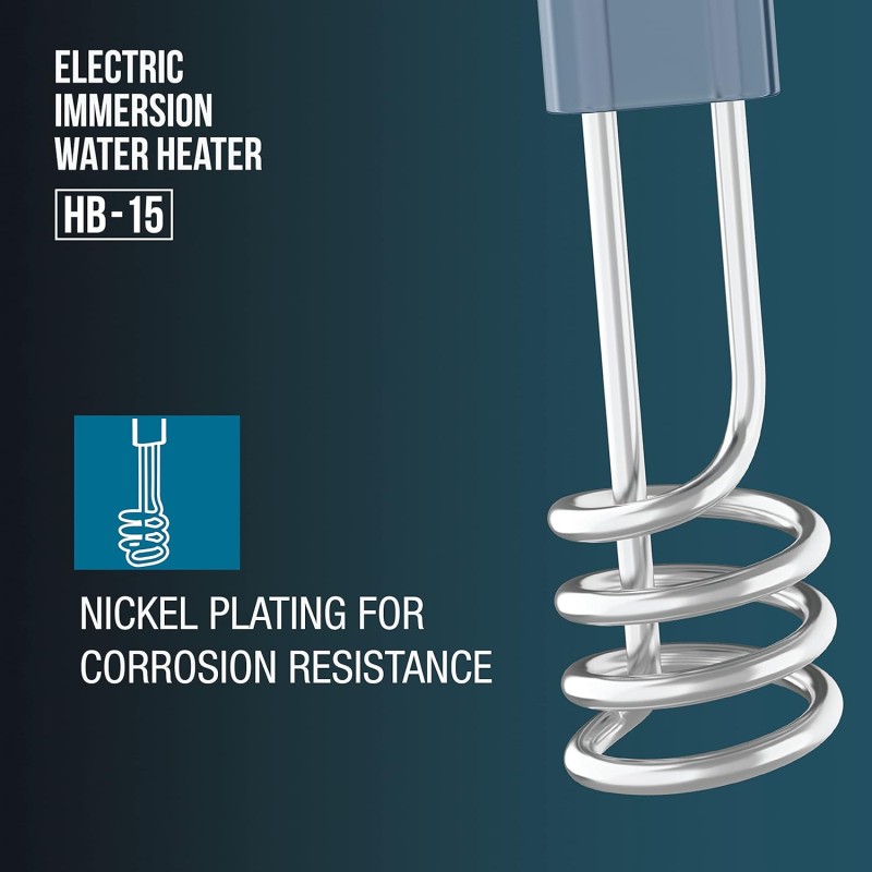 Havells Water Proof Immersion Water Heater HB 15 1500 Watts (White Blue), Plastic Havells Water Proof Immersion Water Heater HB 15 1500 Watts (White Blue), Plastic