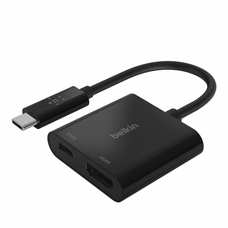 Belkin USB-C to HDMI Adapter + Charge - Black Belkin USB-C to HDMI Adapter + Charge - Black