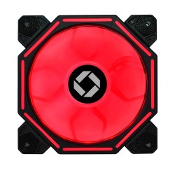 CHIPTRONEX H100R Red LED Fan (120mm) Computer Cabinet/Case Fan 4 pin Connector (H100R)