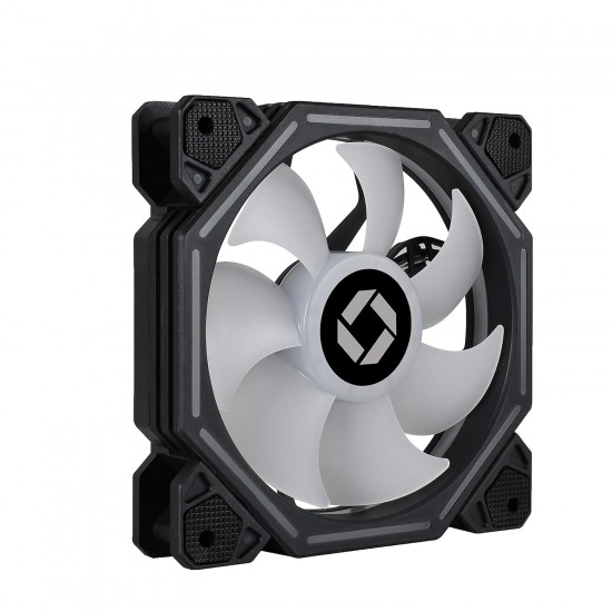 CHIPTRONEX H100R Red LED Fan (120mm) Computer Cabinet/Case Fan 4 pin Connector (H100R)