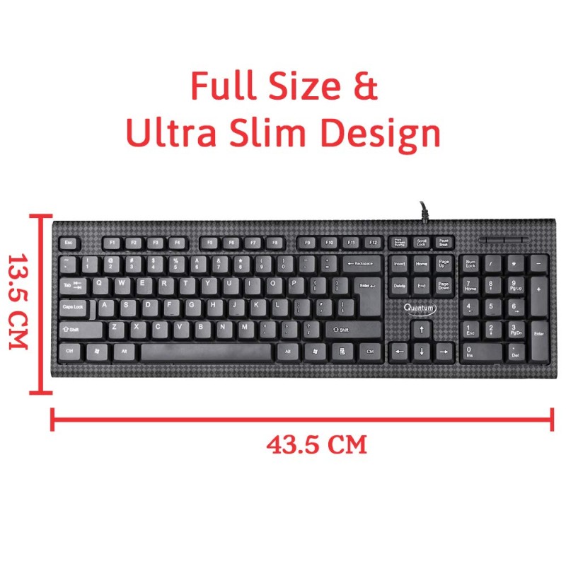 Quantum QHM-7406 Full-Sized Keyboard - (Black) Quantum QHM-7406 Full-Sized Keyboard - (Black)
