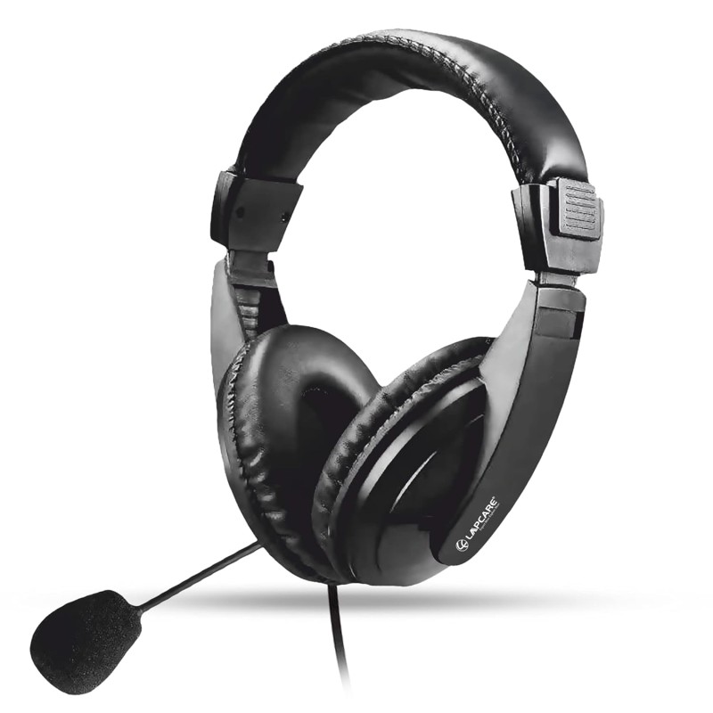 LAPCARE LWS-040 Wired Over Ear Headphone with Mic (Black) LAPCARE LWS-040 Wired Over Ear Headphone with Mic (Black)