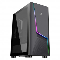 Ant Esports ICE-130AG Mid Tower Computer Case I Gaming Cabinet Supports ATX - Black