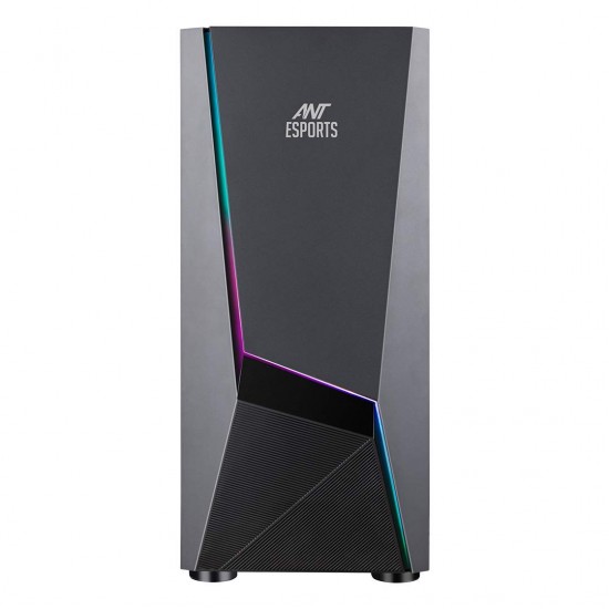 Ant Esports ICE-130AG Mid Tower Computer Case I Gaming Cabinet Supports ATX - Black