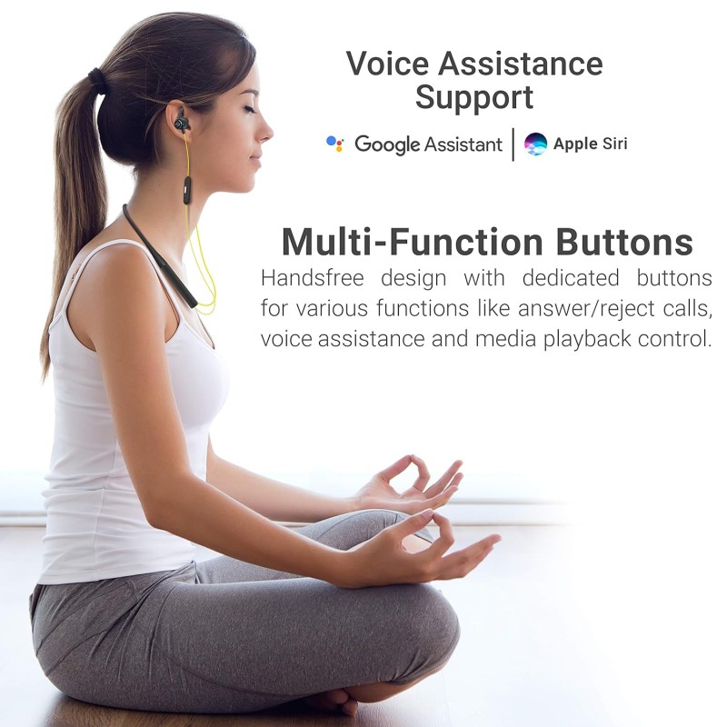 Zebronics ZEB-YOGA Wireless Bluetooth Supporting Earphone - (Black) Zebronics ZEB-YOGA Wireless Bluetooth Supporting Earphone - (Black)