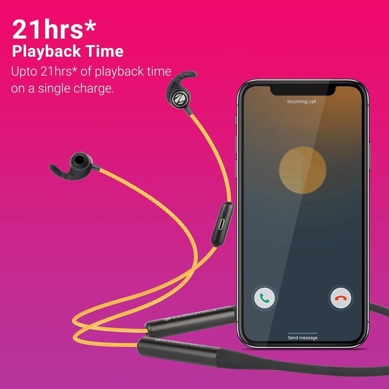Zebronics ZEB-YOGA Wireless Bluetooth Supporting Earphone - (Black) Zebronics ZEB-YOGA Wireless Bluetooth Supporting Earphone - (Black)
