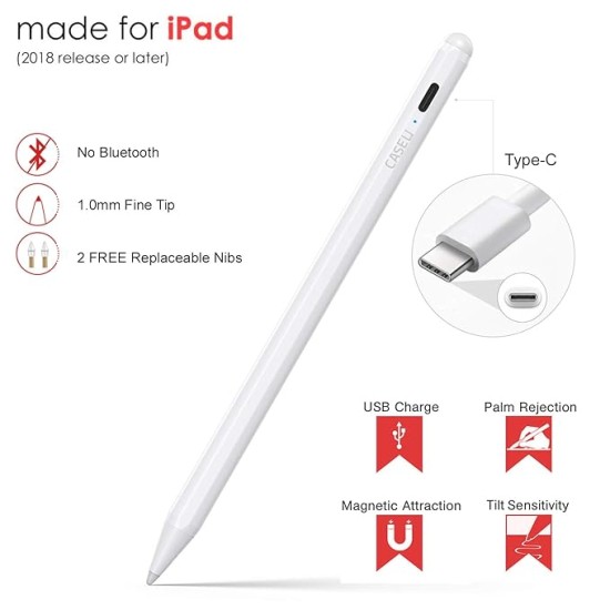 CASE U Stylus Pen for iPad with Plam Rejection & Tilt Sensor