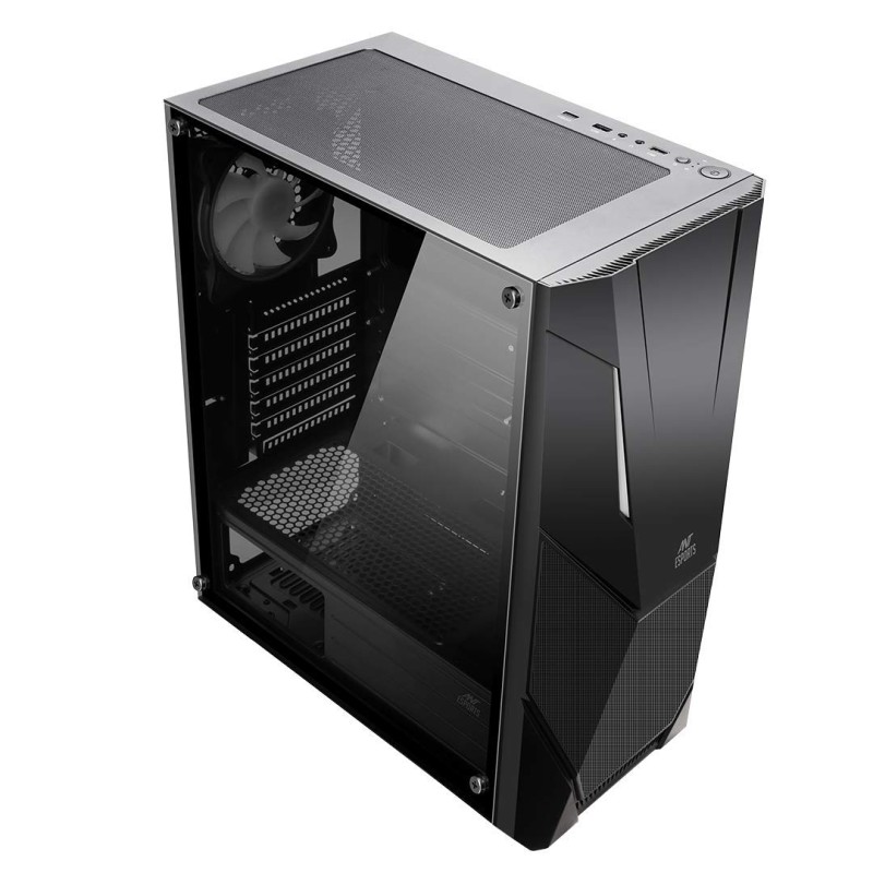 Ant Esports ICE-211TG Mid Tower Computer Case I Gaming Cabinet I Mesh Panel - Black Ant Esports ICE-211TG Mid Tower Computer Case I Gaming Cabinet I Mesh Panel - Black