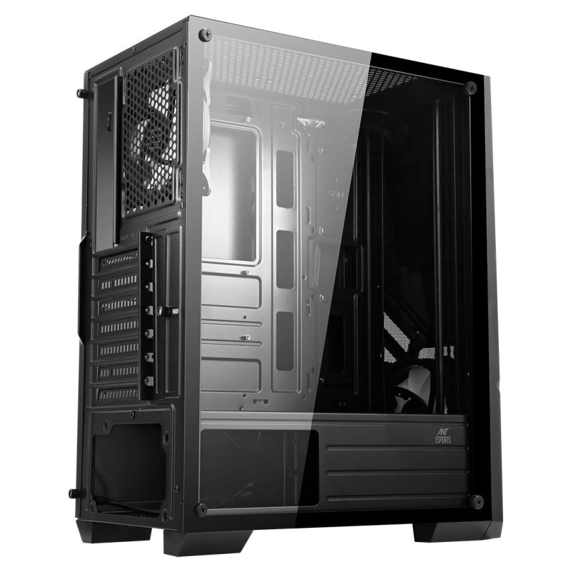 Ant Esports ICE-211TG Mid Tower Computer Case I Gaming Cabinet I Mesh Panel - Black Ant Esports ICE-211TG Mid Tower Computer Case I Gaming Cabinet I Mesh Panel - Black
