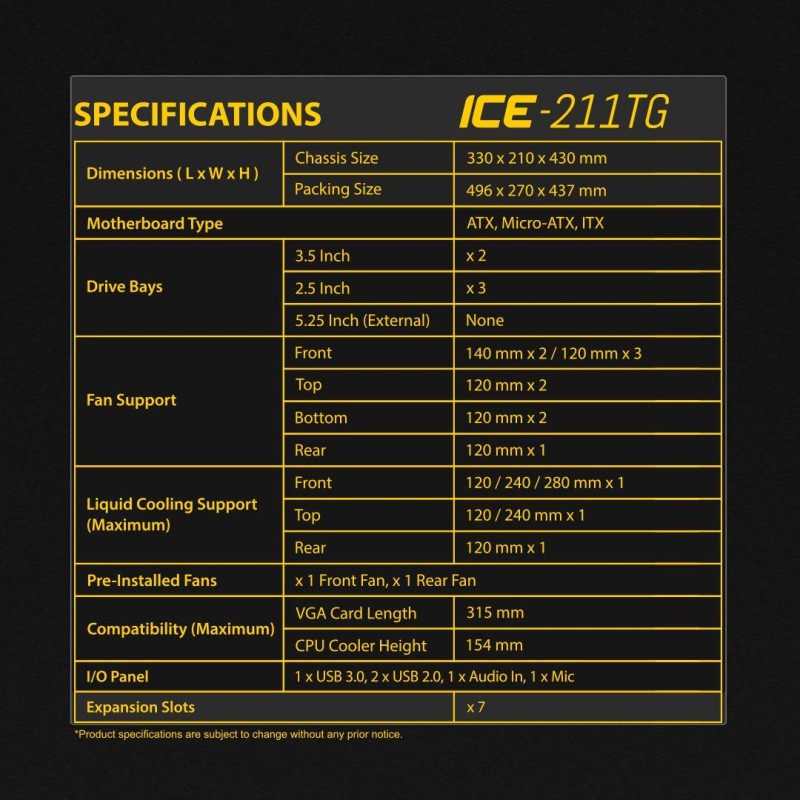 Ant Esports ICE-211TG Mid Tower Computer Case I Gaming Cabinet I Mesh Panel - Black Ant Esports ICE-211TG Mid Tower Computer Case I Gaming Cabinet I Mesh Panel - Black