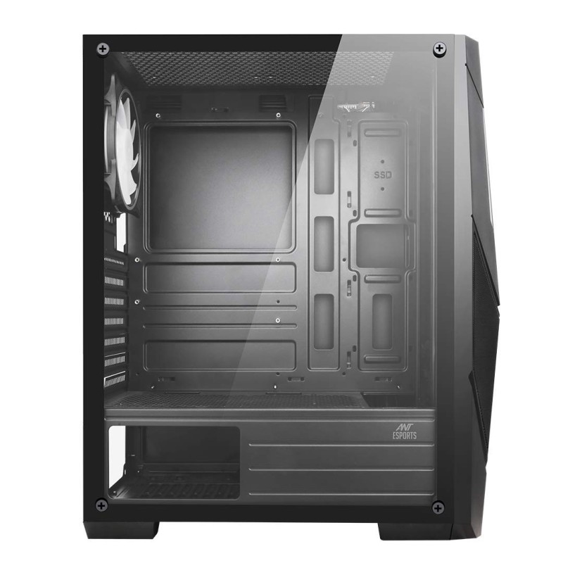 Ant Esports ICE-211TG Mid Tower Computer Case I Gaming Cabinet I Mesh Panel - Black Ant Esports ICE-211TG Mid Tower Computer Case I Gaming Cabinet I Mesh Panel - Black
