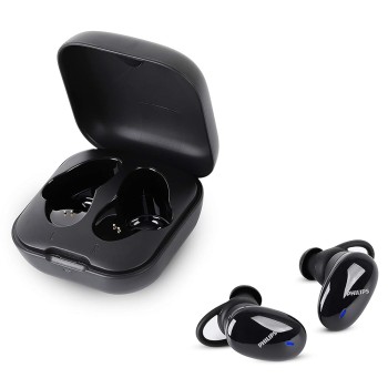  PHILIPS Upbeat TAT4205 Truly Wireless Bluetooth In Ear Earbuds with Mic (Black)