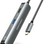 (Refurbished) CableCreation USB C Hub Multiport Adapter, 5-in-1 USB C Adapter Aluminum Shell with 4K USB C to HDMI