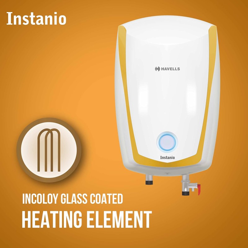 Havells Instanio 10 Litre Storage Water Heater (White Mustard) Havells Instanio 10 Litre Storage Water Heater (White Mustard)