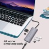 ZEBRONICS 6 in 1 USB Type C Multiport Adapter Zeb TA1000UCL with USB, SD, Micro SD, RJ45 Slots