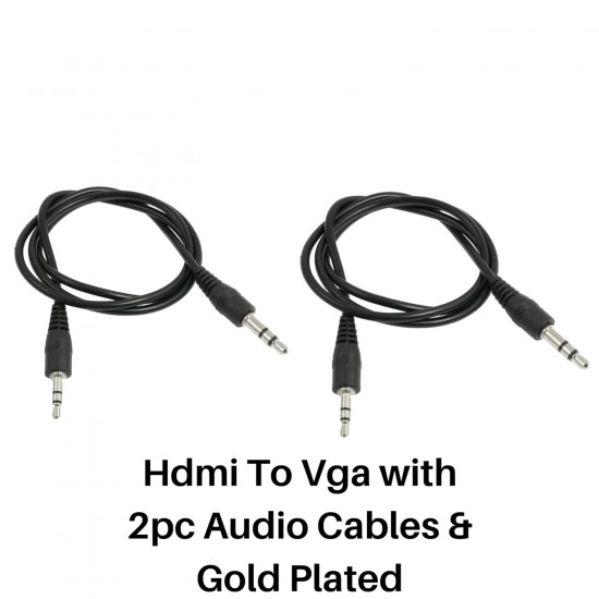 Live Tech HDMI to VGA with 1PC Audio Cable - (Black)