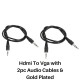 Live Tech HDMI to VGA with 1PC Audio Cable - (Black)