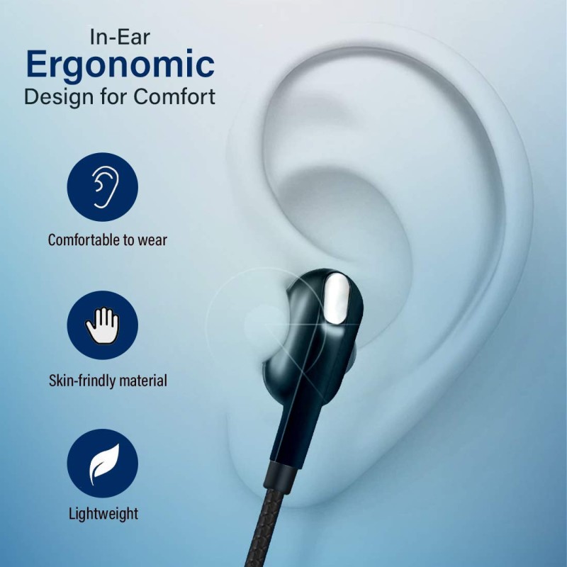 PTron Boom Lite Wired in Ear Earphones with Mic (Black) PTron Boom Lite Wired in Ear Earphones with Mic (Black)