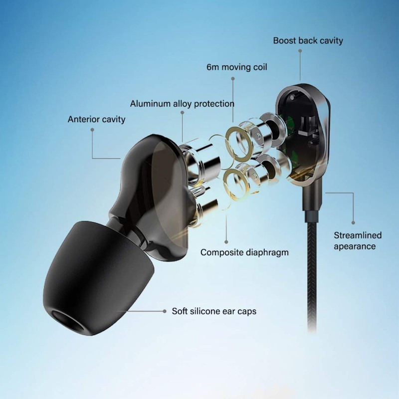 PTron Boom Lite Wired in Ear Earphones with Mic (Black) PTron Boom Lite Wired in Ear Earphones with Mic (Black)