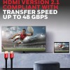 Honeywell HDMI Cable 2.1 with Ethernet, 8k@60Hz, 4K@120Hz UHD Resolution, (9.8ft/3M), 48 GBPS Transmission Ultra High Speed, Dolby DTS, eARC, 3D,Male-to-Male,Compatible with All HDMI-Enabled Devices