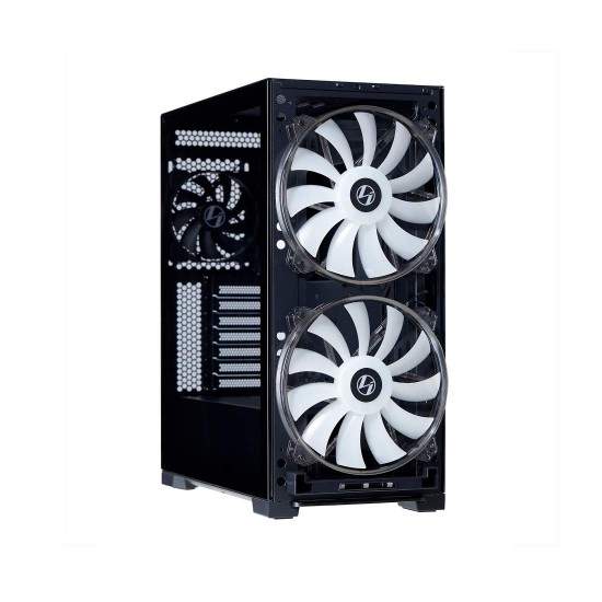 Lian Li LANCOOL 215 X Mid Tower Computer Case/Gaming Cabinet - Black I Support E-ATX/ATX/M-ATX/ITX Motherboard I 2 x 200 mm ARGB Fans (Front) I 1 X 120 mm Fans (Rear)