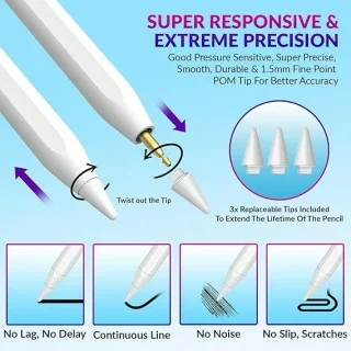 Tukzer Active Stylus Pen iPad Pencil Palm Rejection, Tilt Sensor