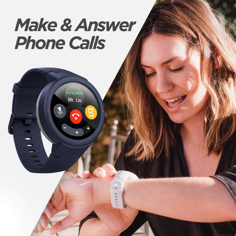 Amazfit Verge Phone Call Smart Watch with Alexa-Built in (Blue) Amazfit Verge Phone Call Smart Watch with Alexa-Built in (Blue)