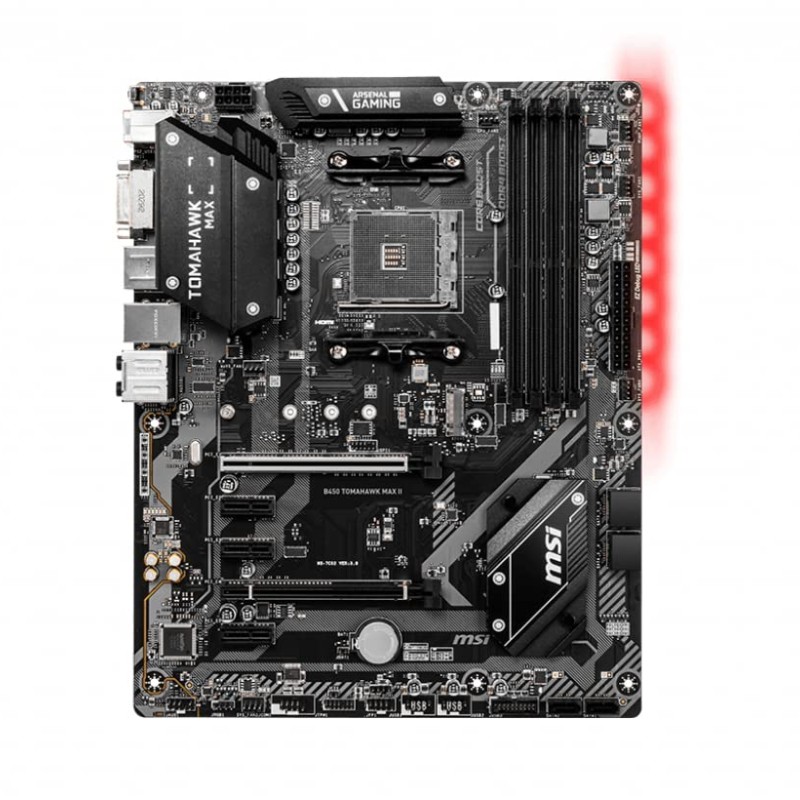 MSI B450 Tomahawk MAX II ATX Gaming Motherboard Socket AM4 DDR4 MSI B450 Tomahawk MAX II ATX Gaming Motherboard Socket AM4 DDR4