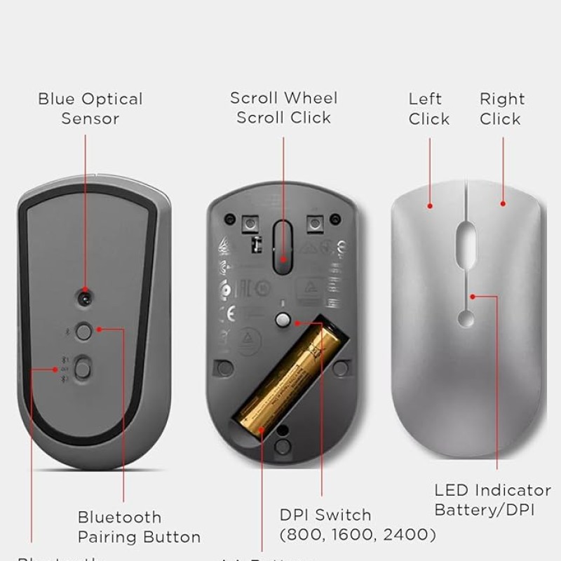 Lenovo 600 Bluetooth 5.0 Silent Mouse