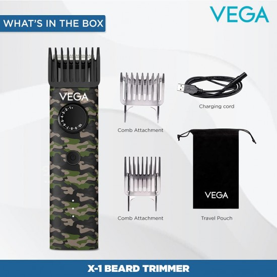 Vega Men X1 Beard Trimmer For Men With Quick Charge