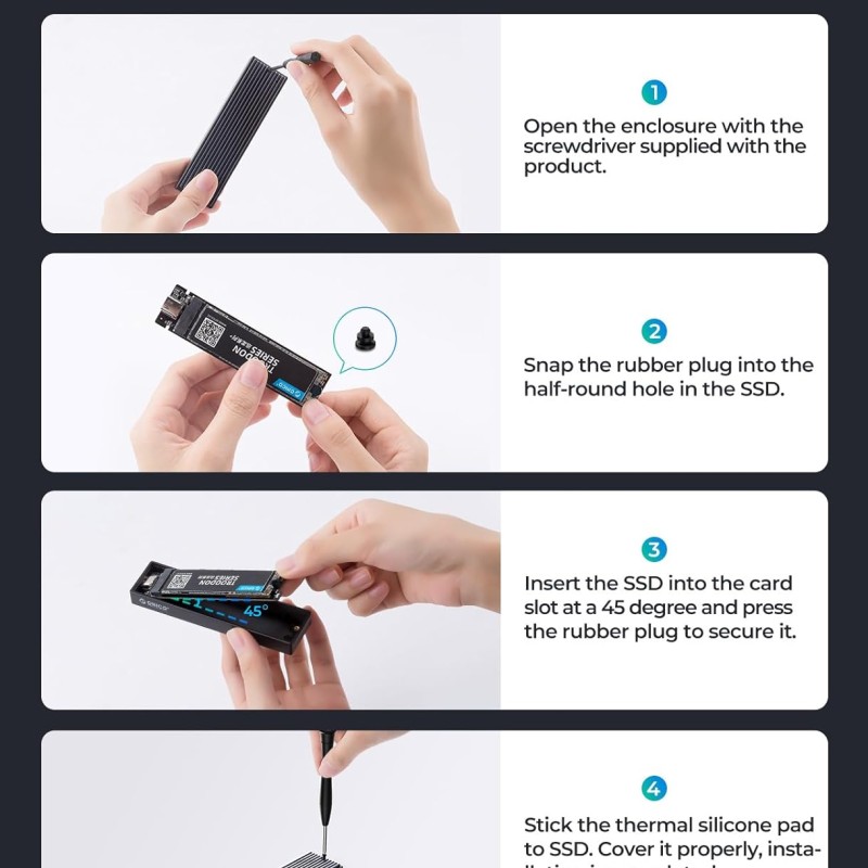 ORICO M2PV-C3 M.2 NVME SSD Enclosure (Not for SATA SSD) USB 3.1 Type C ORICO M2PV-C3 M.2 NVME SSD Enclosure (Not for SATA SSD) USB 3.1 Type C