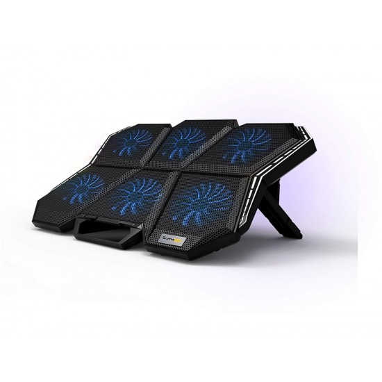 Cosmic Byte Meteoroid Laptop Cooling Pad with 6 Fan upto 17 inch laptops (Black/Blue)