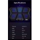 Cosmic Byte Meteoroid Laptop Cooling Pad with 6 Fan upto 17 inch laptops (Black/Blue)