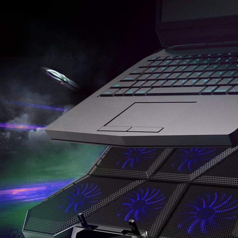 Cosmic Byte Meteoroid Laptop Cooling Pad with 6 Fan upto 17 inch laptops (Black/Blue) Cosmic Byte Meteoroid Laptop Cooling Pad with 6 Fan upto 17 inch laptops (Black/Blue)