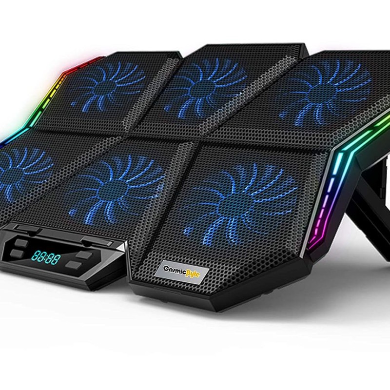 Cosmic Byte Meteoroid RGB Laptop Cooling Pad with 6 Fan upto 17 inch laptops (Black/Blue) Cosmic Byte Meteoroid RGB Laptop Cooling Pad with 6 Fan upto 17 inch laptops (Black/Blue)