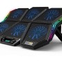 Cosmic Byte Meteoroid RGB Laptop Cooling Pad with 6 Fan upto 17 inch laptops (Black/Blue)