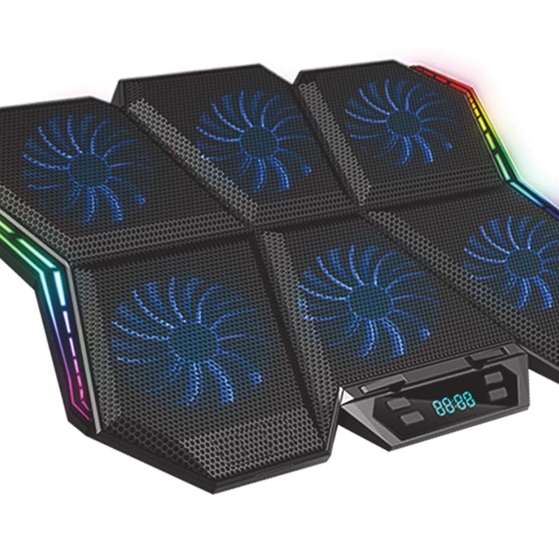 Cosmic Byte Meteoroid RGB Laptop Cooling Pad with 6 Fan upto 17 inch laptops (Black/Blue) Cosmic Byte Meteoroid RGB Laptop Cooling Pad with 6 Fan upto 17 inch laptops (Black/Blue)