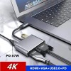 Live Tech Link 4 in 1 USB Type C to HDMI Port VGA Port USB Adapter USB3.0 PD Connect Live Tech Link 4 in 1 USB Type C to HDMI Port VGA Port USB Adapter USB3.0 PD Connect